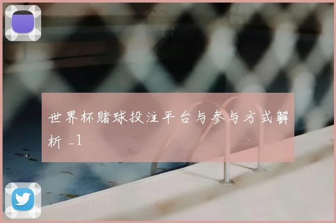 世界杯赌球投注平台与参与方式解析 _1
